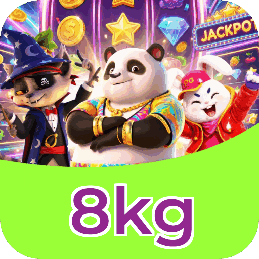 Interface do aplicativo 8kg mostrando jogos disponíveis no iOS e Android